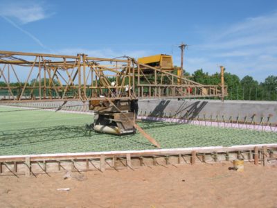 04 - Bridge deck reinforcing steel, near one of the abutments.